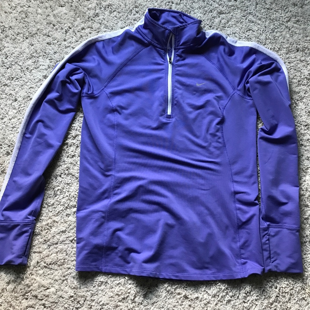 Nike drift  partial zip purple sweatshirt.